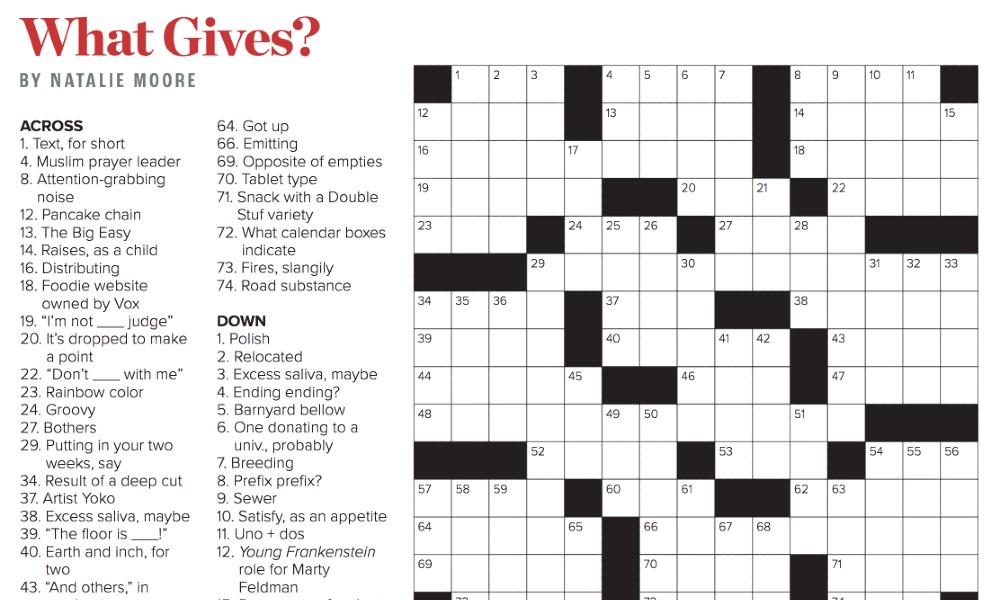 Crossword Puzzle Answer Key: Holiday 2023 Capital Region Living Magazine